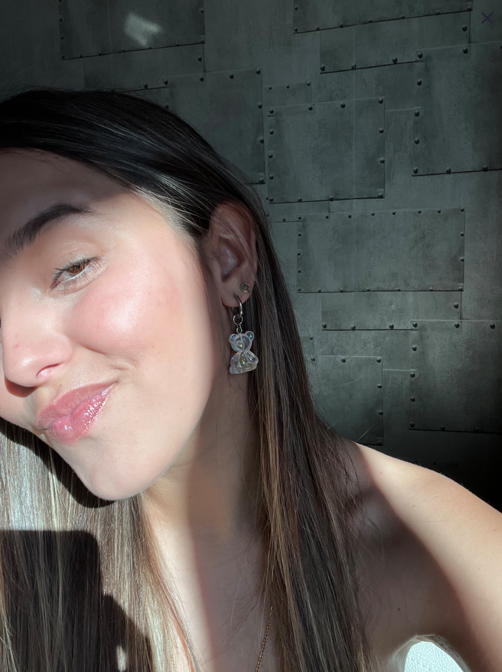 IRIDESCENT TEDDY BEAR EARRINGS - Vista 1